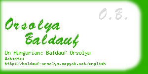 orsolya baldauf business card